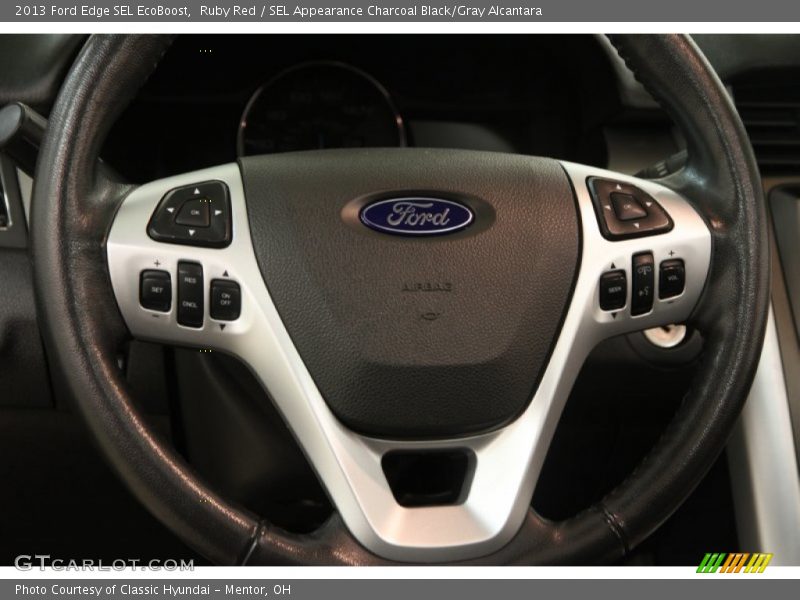 Ruby Red / SEL Appearance Charcoal Black/Gray Alcantara 2013 Ford Edge SEL EcoBoost