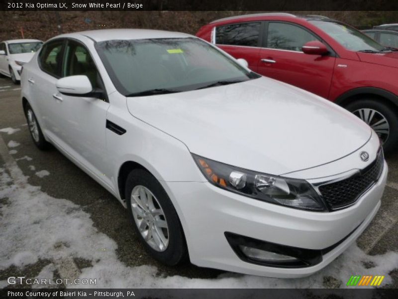 Snow White Pearl / Beige 2012 Kia Optima LX