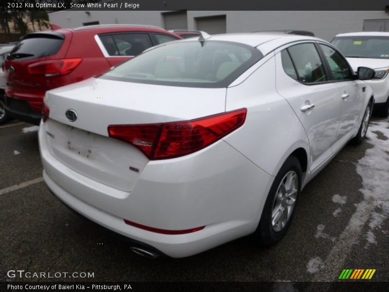 Snow White Pearl / Beige 2012 Kia Optima LX