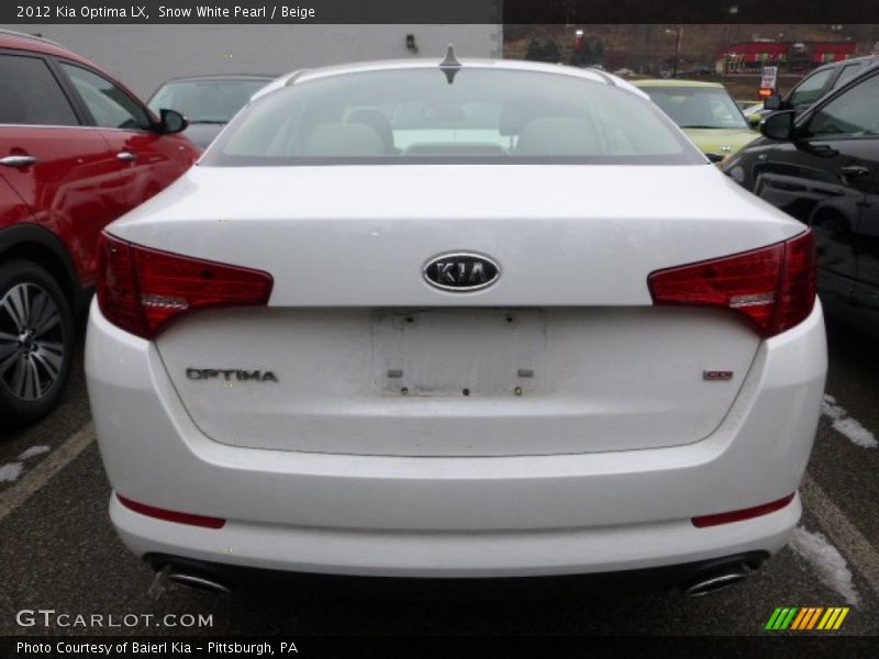 Snow White Pearl / Beige 2012 Kia Optima LX