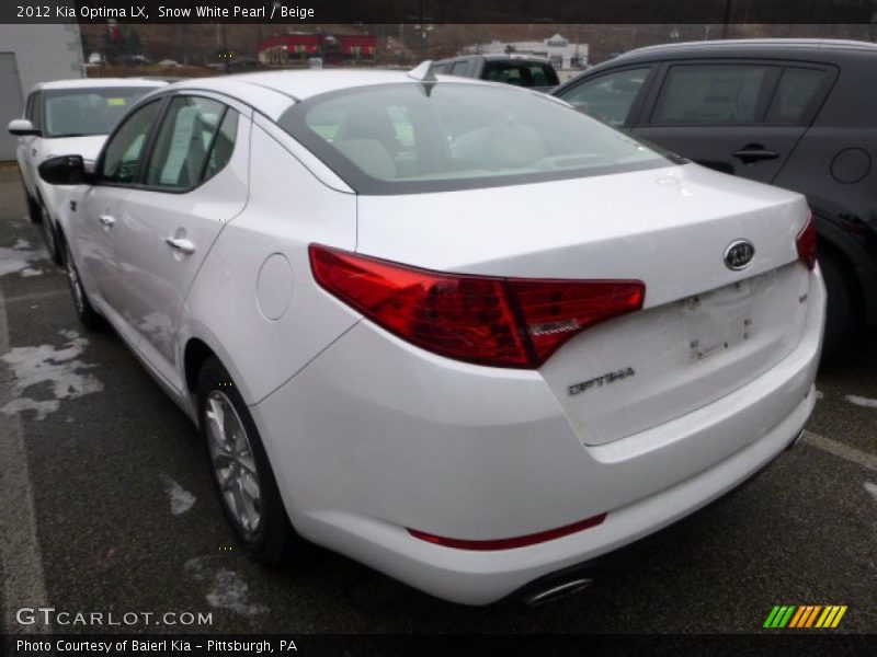 Snow White Pearl / Beige 2012 Kia Optima LX