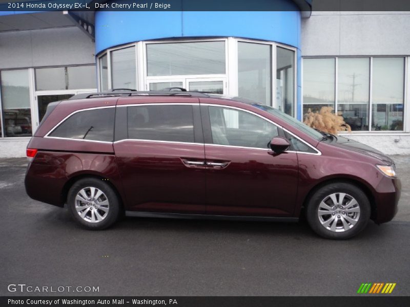 Dark Cherry Pearl / Beige 2014 Honda Odyssey EX-L