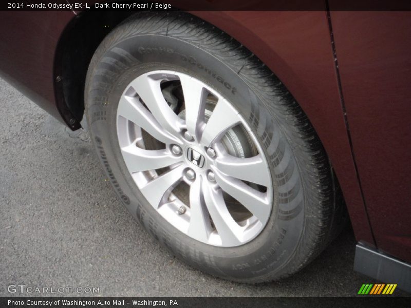 Dark Cherry Pearl / Beige 2014 Honda Odyssey EX-L