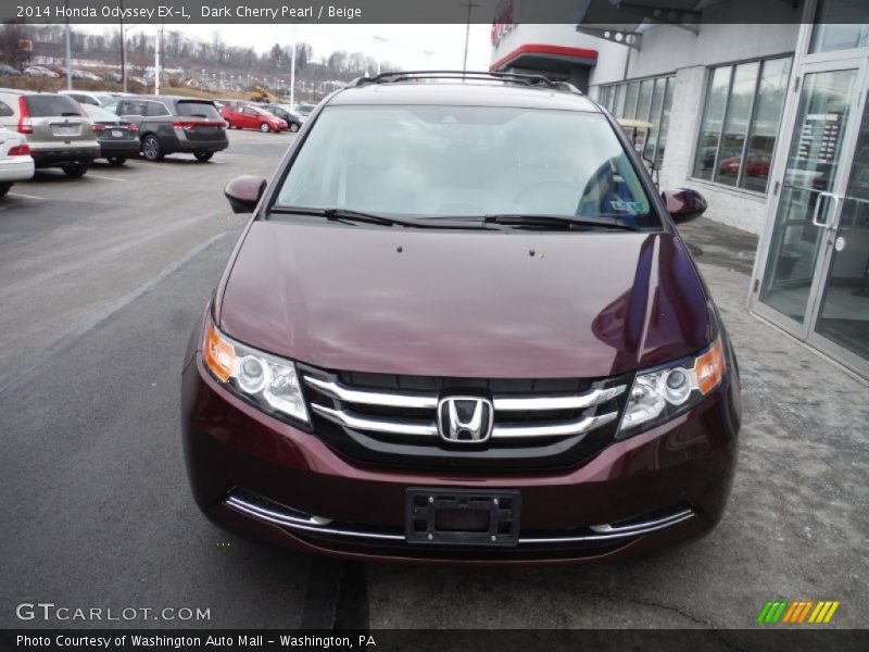 Dark Cherry Pearl / Beige 2014 Honda Odyssey EX-L