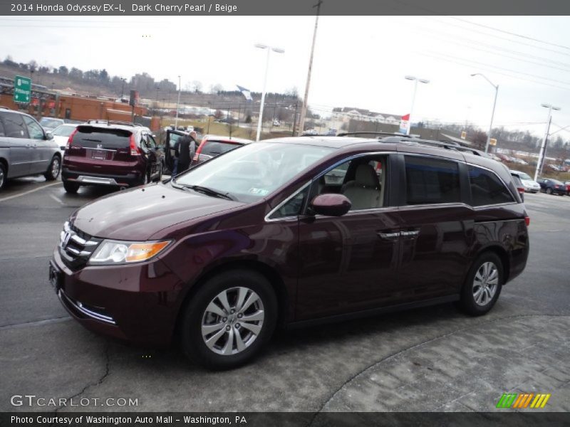 Dark Cherry Pearl / Beige 2014 Honda Odyssey EX-L