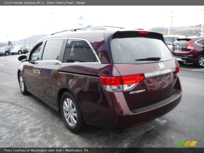 Dark Cherry Pearl / Beige 2014 Honda Odyssey EX-L
