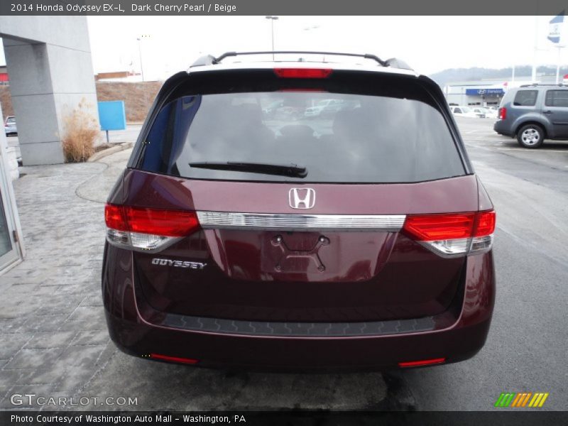 Dark Cherry Pearl / Beige 2014 Honda Odyssey EX-L