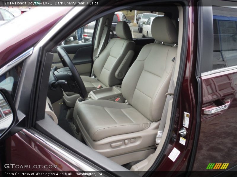 Dark Cherry Pearl / Beige 2014 Honda Odyssey EX-L