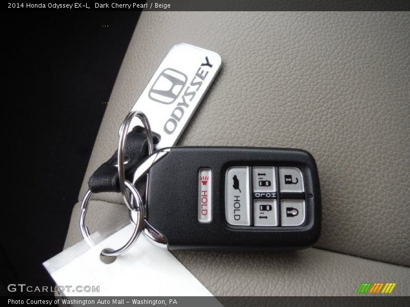 Dark Cherry Pearl / Beige 2014 Honda Odyssey EX-L