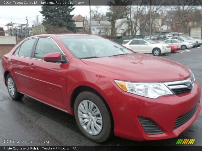 Barcelona Red Metallic / Ivory 2014 Toyota Camry LE