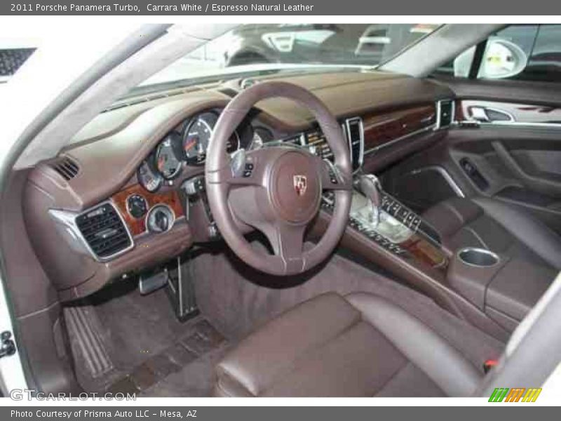 Carrara White / Espresso Natural Leather 2011 Porsche Panamera Turbo