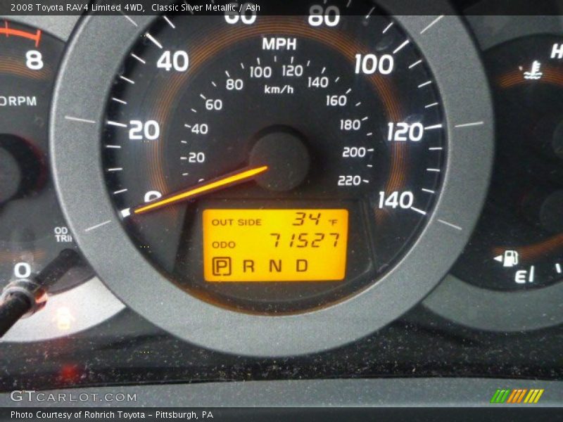 Classic Silver Metallic / Ash 2008 Toyota RAV4 Limited 4WD