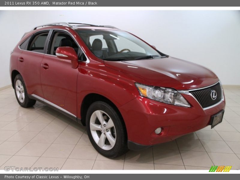 Matador Red Mica / Black 2011 Lexus RX 350 AWD