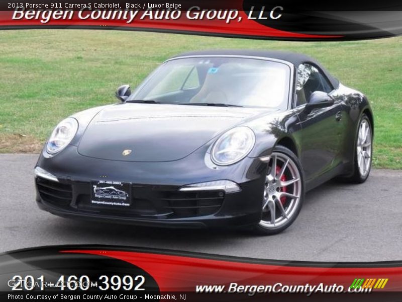 Black / Luxor Beige 2013 Porsche 911 Carrera S Cabriolet