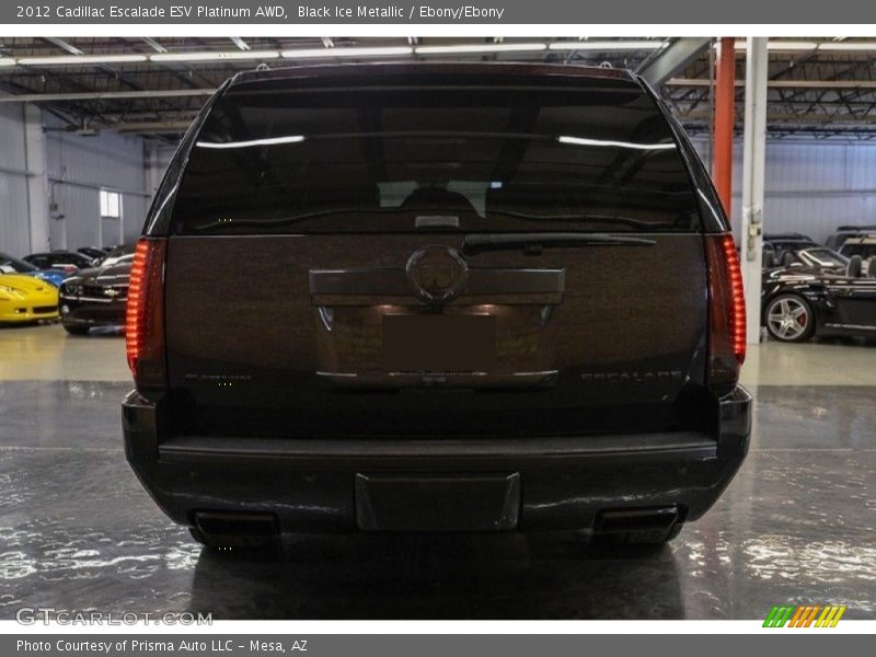 Black Ice Metallic / Ebony/Ebony 2012 Cadillac Escalade ESV Platinum AWD