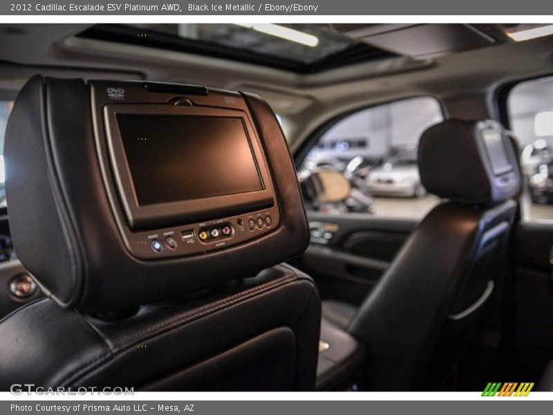 Black Ice Metallic / Ebony/Ebony 2012 Cadillac Escalade ESV Platinum AWD