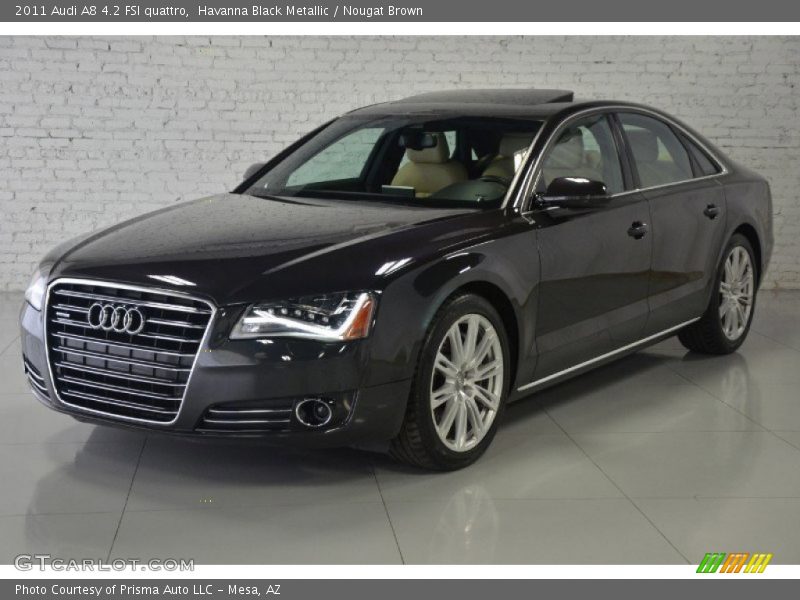 Havanna Black Metallic / Nougat Brown 2011 Audi A8 4.2 FSI quattro