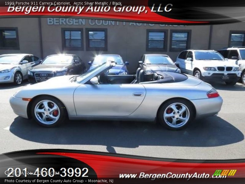 Arctic Silver Metallic / Black 1999 Porsche 911 Carrera Cabriolet