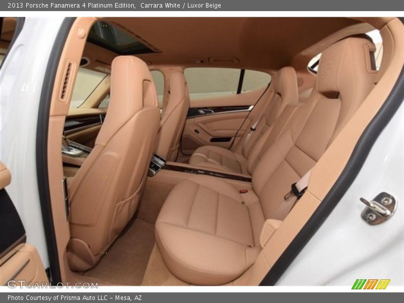 Rear Seat of 2013 Panamera 4 Platinum Edition