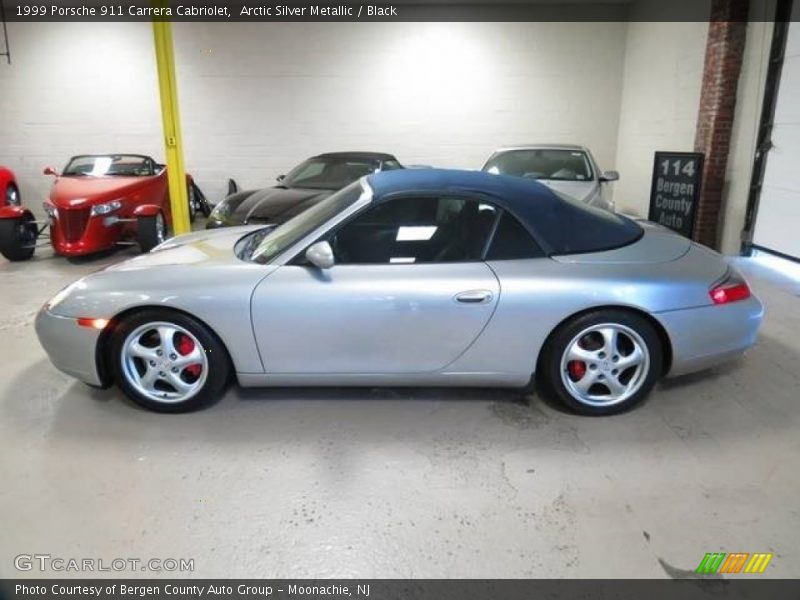 Arctic Silver Metallic / Black 1999 Porsche 911 Carrera Cabriolet