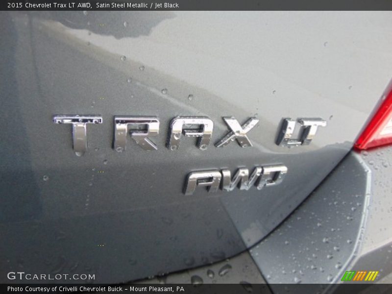 Satin Steel Metallic / Jet Black 2015 Chevrolet Trax LT AWD