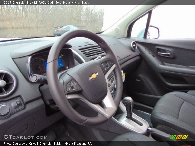 Satin Steel Metallic / Jet Black 2015 Chevrolet Trax LT AWD