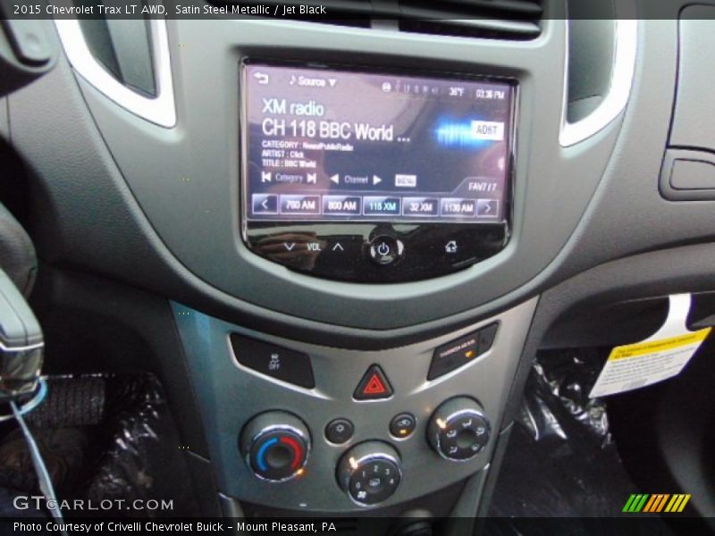 Satin Steel Metallic / Jet Black 2015 Chevrolet Trax LT AWD