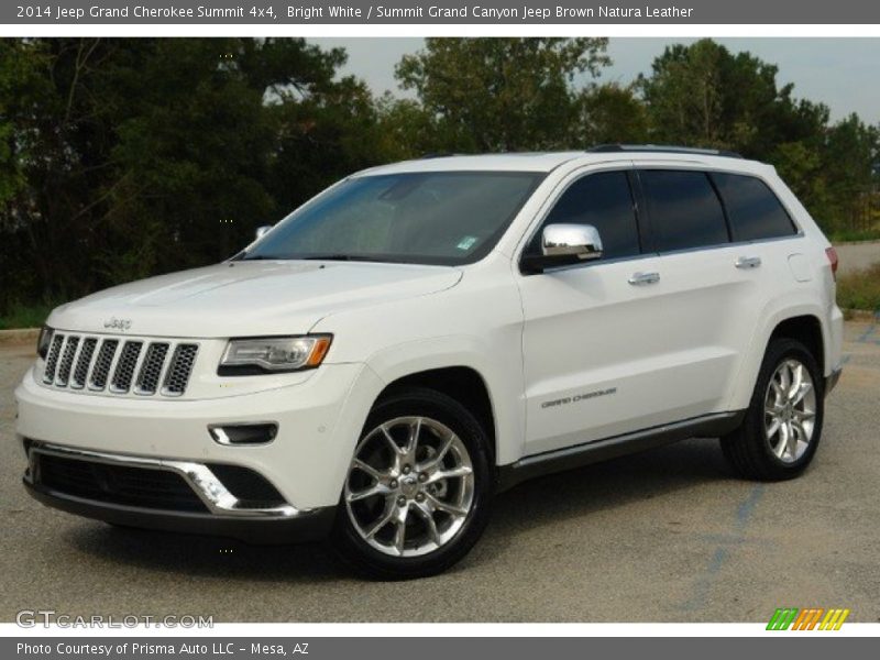 Bright White / Summit Grand Canyon Jeep Brown Natura Leather 2014 Jeep Grand Cherokee Summit 4x4