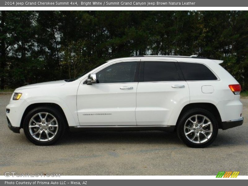 Bright White / Summit Grand Canyon Jeep Brown Natura Leather 2014 Jeep Grand Cherokee Summit 4x4
