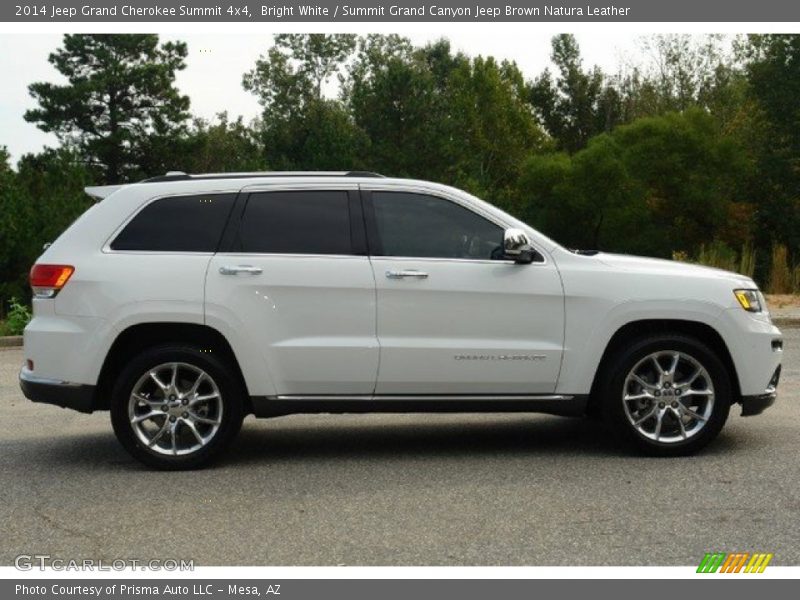 Bright White / Summit Grand Canyon Jeep Brown Natura Leather 2014 Jeep Grand Cherokee Summit 4x4