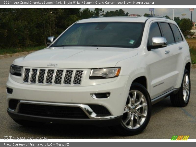 Bright White / Summit Grand Canyon Jeep Brown Natura Leather 2014 Jeep Grand Cherokee Summit 4x4