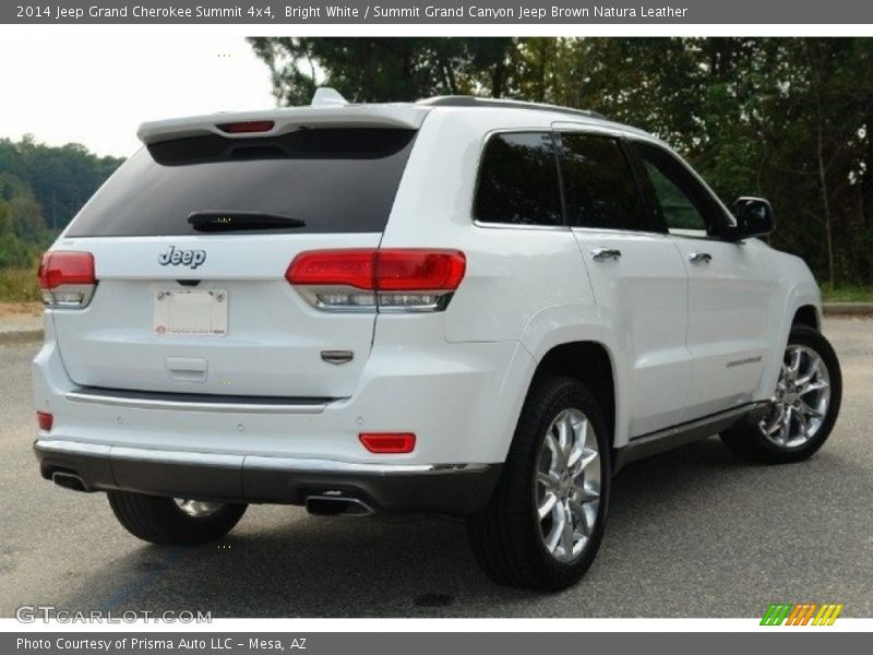 Bright White / Summit Grand Canyon Jeep Brown Natura Leather 2014 Jeep Grand Cherokee Summit 4x4