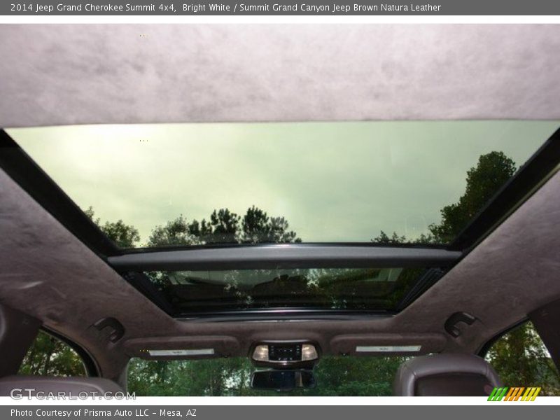 Bright White / Summit Grand Canyon Jeep Brown Natura Leather 2014 Jeep Grand Cherokee Summit 4x4