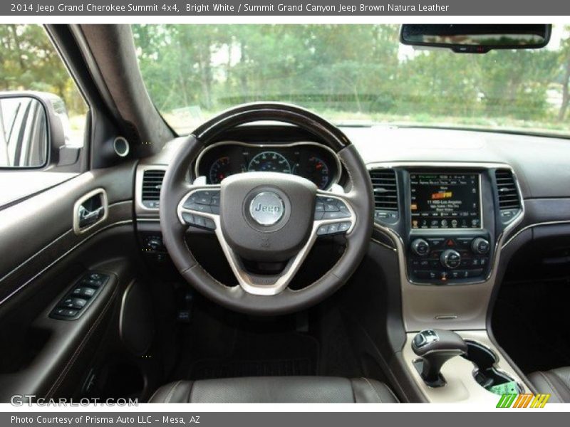 Bright White / Summit Grand Canyon Jeep Brown Natura Leather 2014 Jeep Grand Cherokee Summit 4x4
