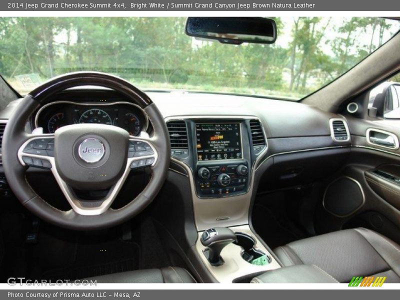 Bright White / Summit Grand Canyon Jeep Brown Natura Leather 2014 Jeep Grand Cherokee Summit 4x4