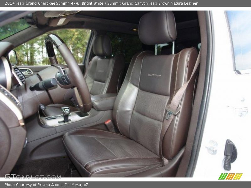 Bright White / Summit Grand Canyon Jeep Brown Natura Leather 2014 Jeep Grand Cherokee Summit 4x4