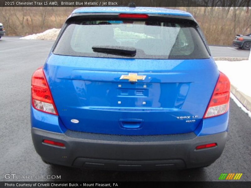 Brilliant Blue Metallic / Jet Black 2015 Chevrolet Trax LS AWD