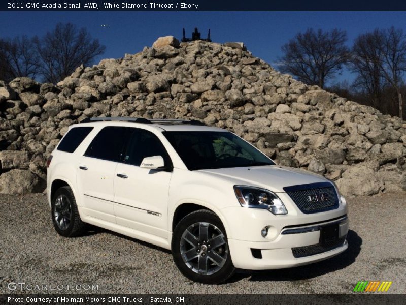 White Diamond Tintcoat / Ebony 2011 GMC Acadia Denali AWD