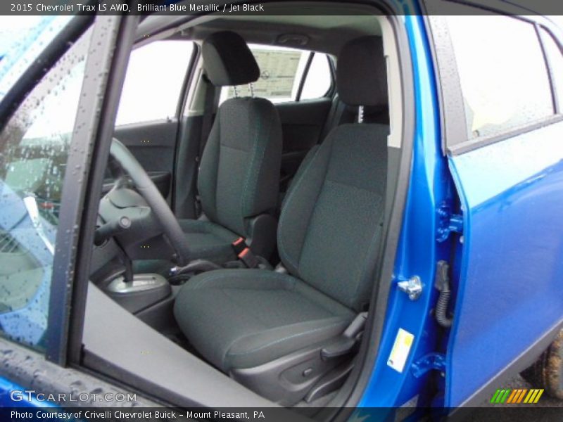 Brilliant Blue Metallic / Jet Black 2015 Chevrolet Trax LS AWD
