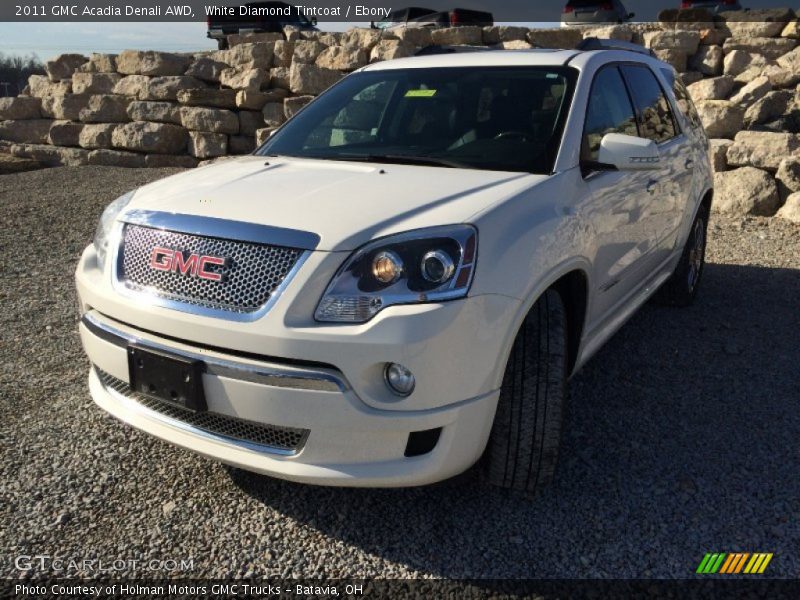 White Diamond Tintcoat / Ebony 2011 GMC Acadia Denali AWD
