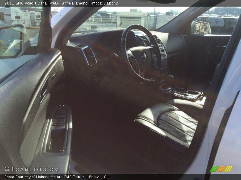 White Diamond Tintcoat / Ebony 2011 GMC Acadia Denali AWD