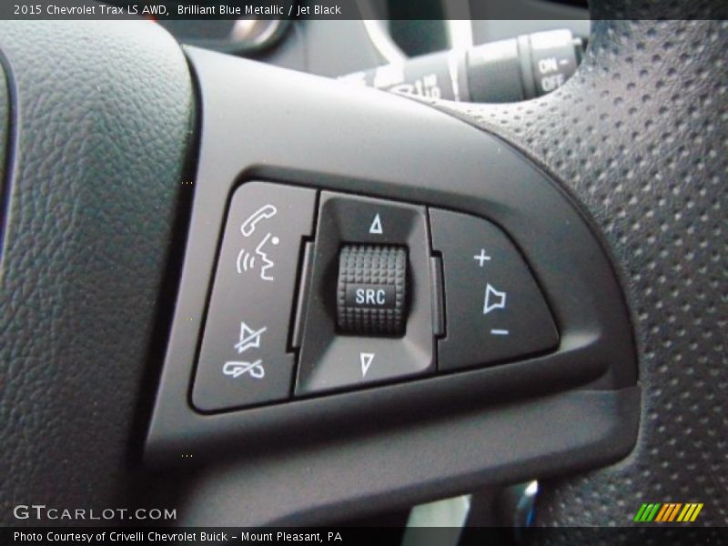 Brilliant Blue Metallic / Jet Black 2015 Chevrolet Trax LS AWD