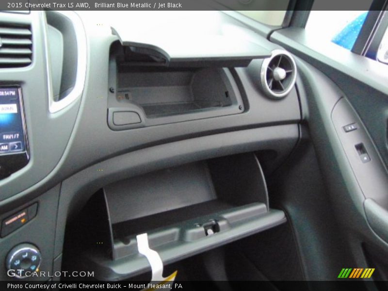 Brilliant Blue Metallic / Jet Black 2015 Chevrolet Trax LS AWD