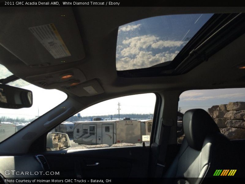 White Diamond Tintcoat / Ebony 2011 GMC Acadia Denali AWD