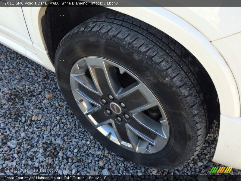 White Diamond Tintcoat / Ebony 2011 GMC Acadia Denali AWD
