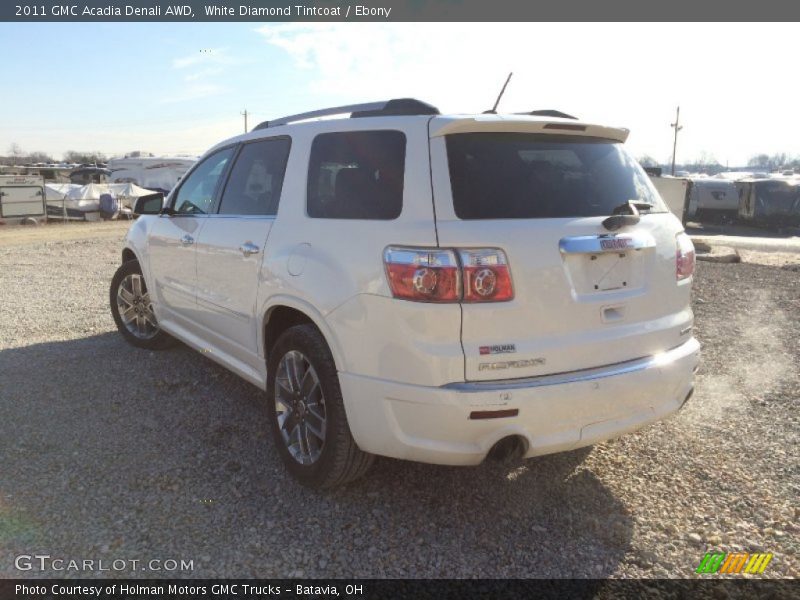White Diamond Tintcoat / Ebony 2011 GMC Acadia Denali AWD