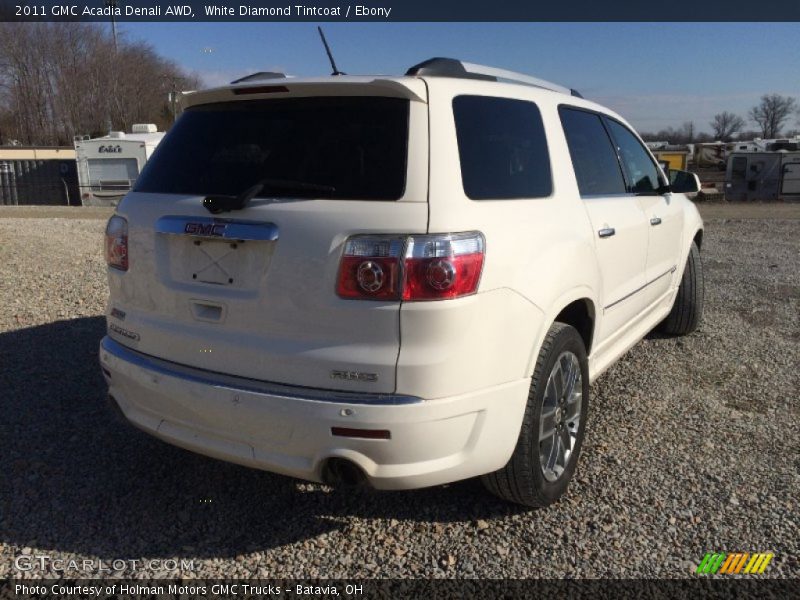 White Diamond Tintcoat / Ebony 2011 GMC Acadia Denali AWD