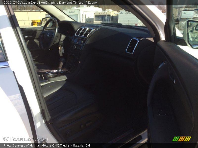 White Diamond Tintcoat / Ebony 2011 GMC Acadia Denali AWD