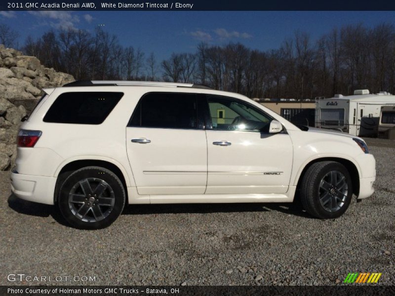 White Diamond Tintcoat / Ebony 2011 GMC Acadia Denali AWD