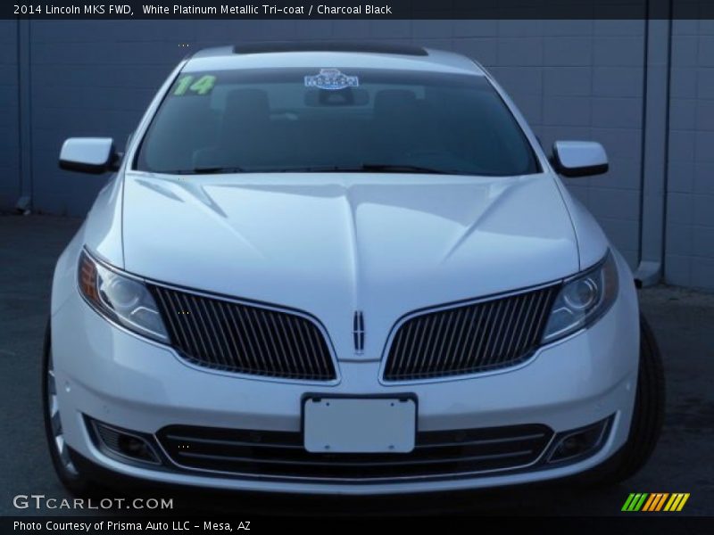 White Platinum Metallic Tri-coat / Charcoal Black 2014 Lincoln MKS FWD